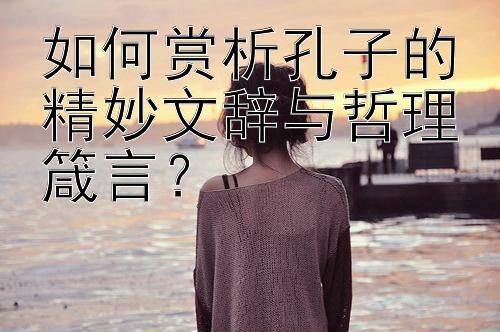 如何赏析孔子的精妙文辞与哲理箴言？