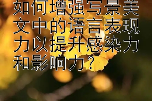 如何增强写景美文中的语言表现力以提升感染力和影响力？