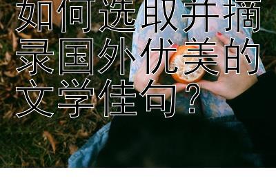 如何选取并摘录国外优美的文学佳句？