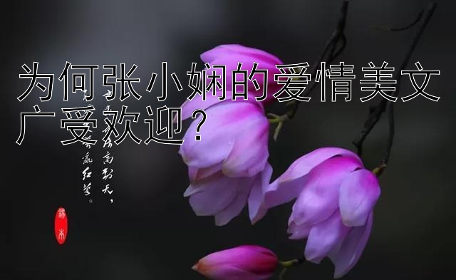 为何张小娴的爱情美文广受欢迎？