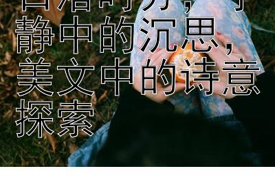 日落时分，宁静中的沉思，美文中的诗意探索