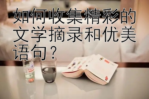 如何收集精彩的文学摘录和优美语句？