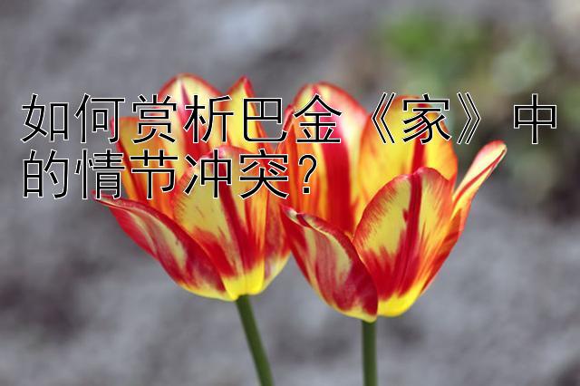 如何赏析巴金《家》中的情节冲突？