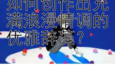 如何创作出充满浪漫情调的优雅辞藻？