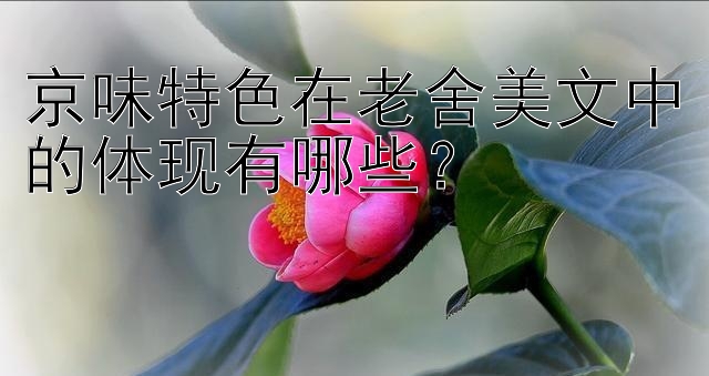 京味特色在老舍美文中的体现有哪些？