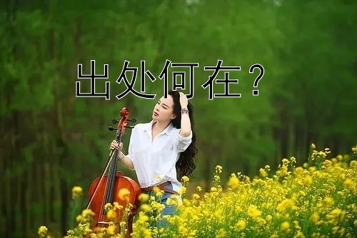 出处何在？