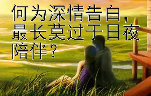 何为深情告白，最长莫过于日夜陪伴？