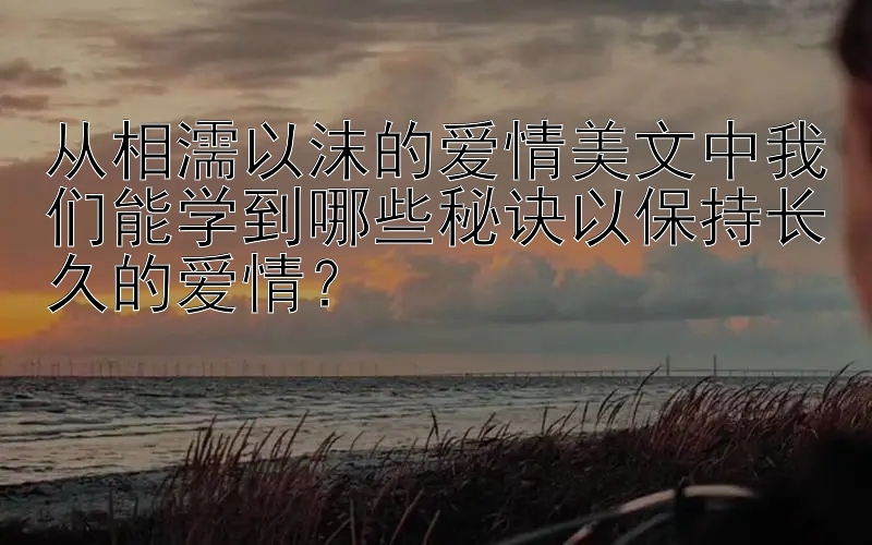 从相濡以沫的爱情美文中我们能学到哪些秘诀以保持长久的爱情？