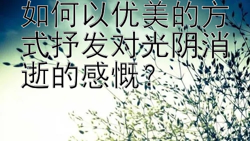 如何以优美的方式抒发对光阴消逝的感慨？