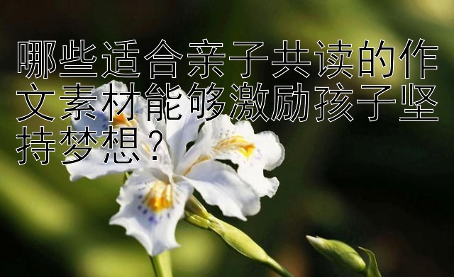 哪些适合亲子共读的作文素材能够激励孩子坚持梦想？