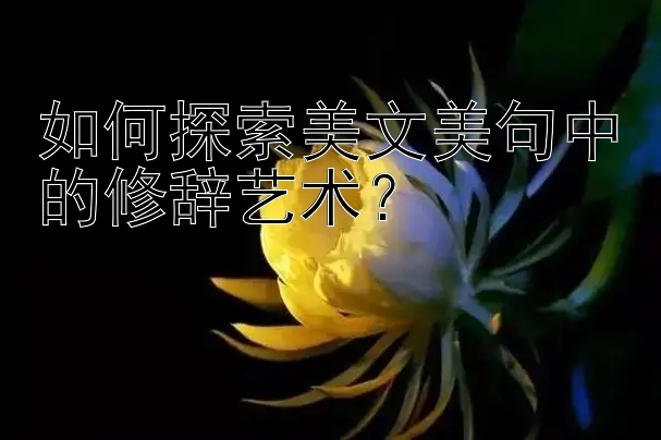 如何探索美文美句中的修辞艺术？