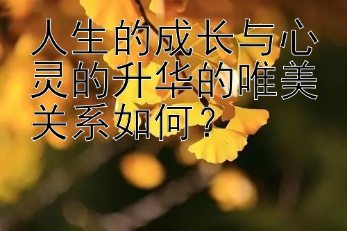 人生的成长与心灵的升华的唯美关系如何？