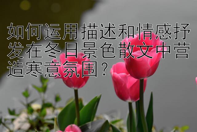 如何运用描述和情感抒发在冬日景色散文中营造寒意氛围？