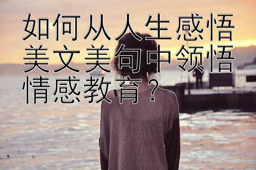 如何从人生感悟美文美句中领悟情感教育？